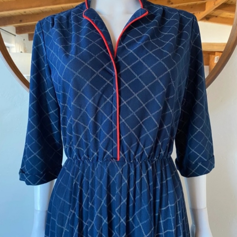 Vintage 70's Lady Carol Of New York Fit And Flare Tea Dress.